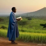 케냐의 유명 작가 - **Image Prompt 1: The Spark of Resistance**
    A determined young Ngũgĩ wa Thiong'o, in his early t...