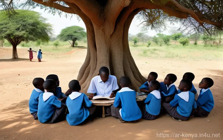 케냐의 교육 제도 - A busy classroom in a Kenyan primary school, filled with over 70 young students (ages 6-10) wearing ...